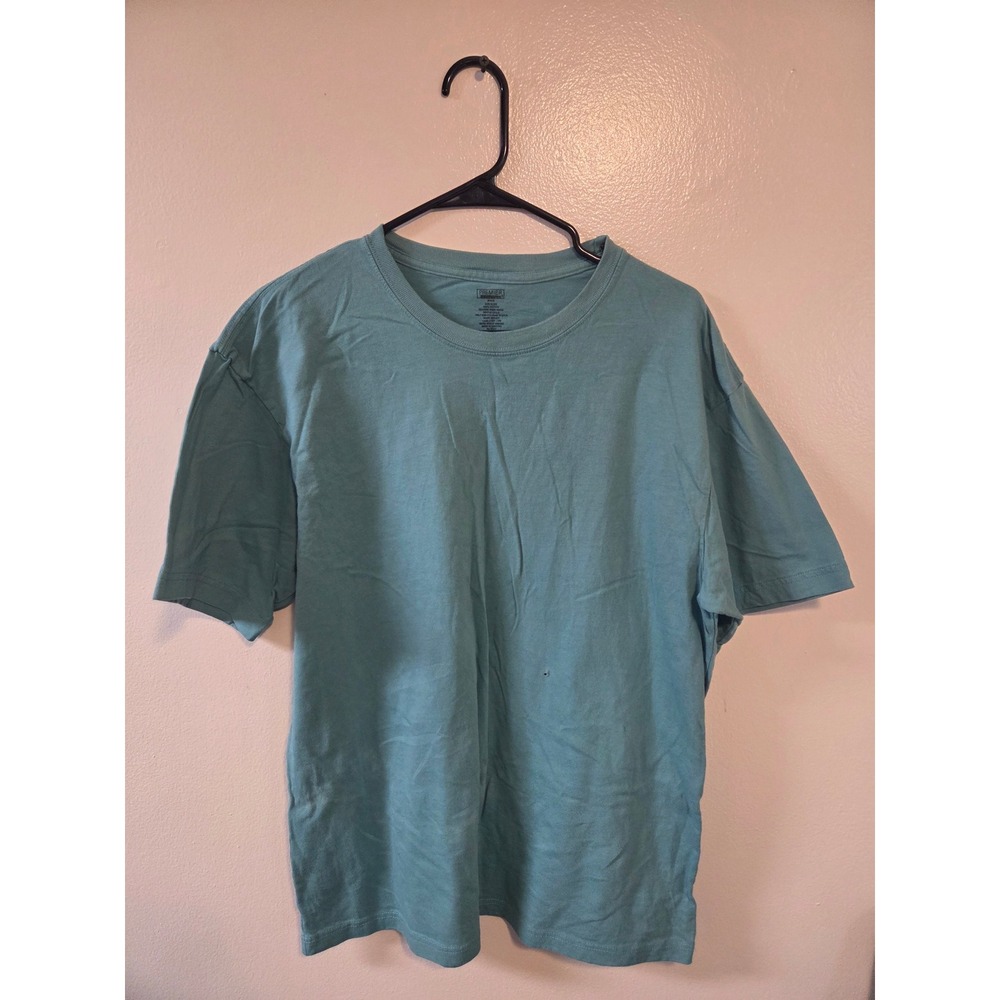 Premier International Mens XL Teal Blue Short Sleeve 100% Cotton T-Shirt Basic